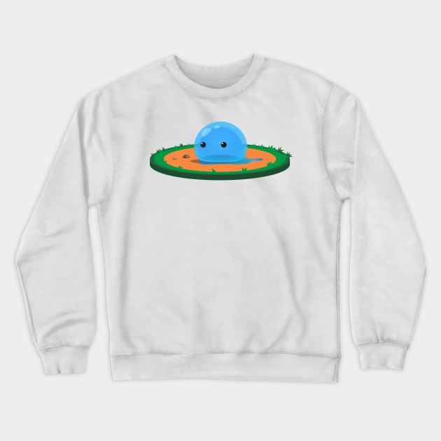 Blue slime has appeared! Crewneck Sweatshirt by Geramora Design